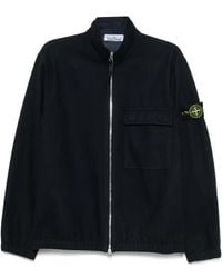 Stone Island - Logo-Patch Zip-Up Jacket - Lyst