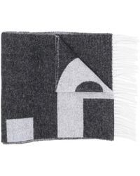A.P.C. - Gestrickter Schal Mit Logo - Lyst