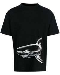 Palm Angels - Camiseta con tiburón estampado - Lyst
