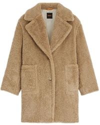 BOSS - Teddy Coat With Adjustable Collar - Lyst