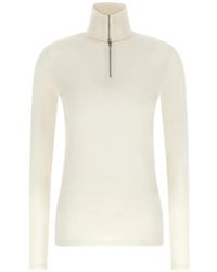 Jil Sander - Half-Zip Long-Sleeve Sweater - Lyst