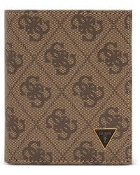 Guess - Milano Monogram-Print Logo-Plaque Wallet - Lyst