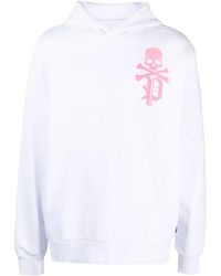 Philipp Plein - Gothic Plein Logo-Flocked Cotton Hoodie - Lyst