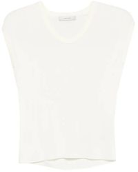IVORY PARIS - T-Shirt Mia À Encolure Arrondie Et Mancherons - Lyst