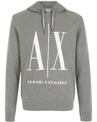 Armani Exchange - Sudadera con capucha y logo estampado - Lyst