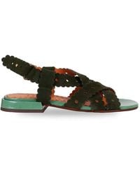Chie Mihara - Tyby Braided Flat Suede Sandals - Lyst