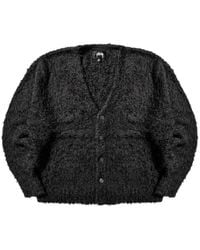 Stussy - Distressed-Effect V-Neck Cardigan - Lyst