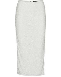 ROTATE BIRGER CHRISTENSEN - Sequin-Embellished Midi Pencil Skirt - Lyst