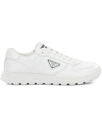 Prada - Prax 01 Re-Nylon And Brushed Leather Sneakers - Lyst