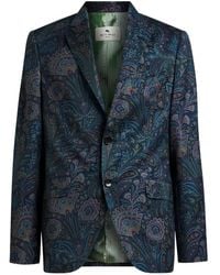 Etro - Veste En Laine À Fleurs - Lyst