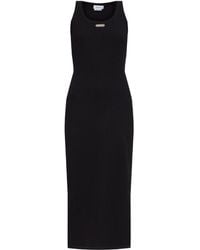 McQueen - Placket Sleeveless Midi Dress - Lyst