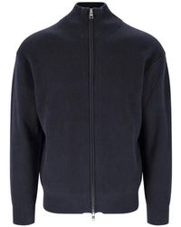 Closed - Ribbed-Knit Zip-Up Cardigan - Lyst