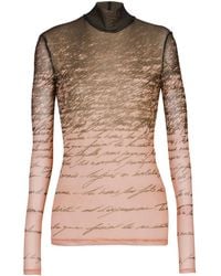 Balmain - Oberteil Mit Love Letter-Print - Lyst