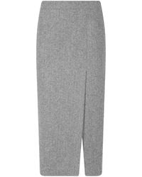 Isabelle Blanche - Herringbone Wrap Midi Skirt - Lyst