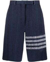 Thom Browne - 4-bar Stripe High-waisted Shorts - Lyst