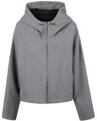IRO - Maureen Hooded Zip-Up Cropped Jacket - Lyst