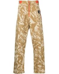 Aries - Graphic-Print Cotton Twill Trousers - Lyst