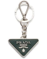 Prada - Schlüsselanhänger Aus Saffiano-Leder - Lyst