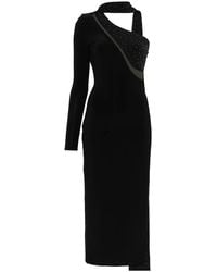 Nissa - Crystal-Embellished Asymmetric Maxi Dress - Lyst