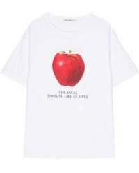 Undercover - T-Shirt mit Apfel-Print - Lyst