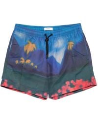 Commas - Midnight Horizon Pocket Swim Shorts - Lyst