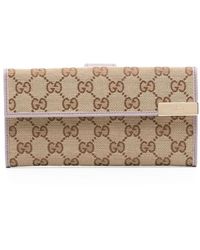 Gucci - GG Supreme Leather Wallet - Lyst
