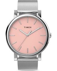 Timex - Silberfarbene Armbanduhr Mit Zifferblatt 38Mm - Lyst