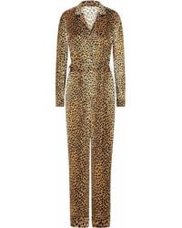 Dolce & Gabbana - Silk-blend Leopard Print Jumpsuit - Lyst