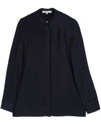 Maison Kitsuné - Kraagloze Blouse Met Geplooid Detail - Lyst