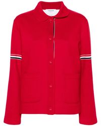Thom Browne - Rwb Stripe Cotton Jacket - Lyst