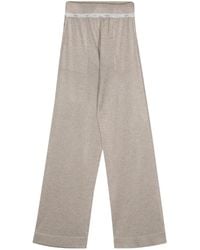 Lorena Antoniazzi - Knitted Straight-Leg Trousers - Lyst