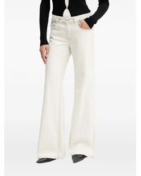 Miss Sixty - Faux-Pearl Embellished Flared Jeans - Lyst