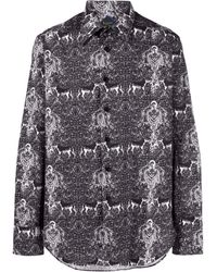Billionaire - Lion-Print Cotton Shirt - Lyst