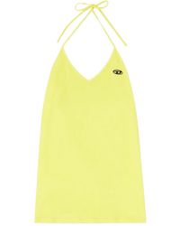 DIESEL - Vestido corto Milva-D-Pop con logo - Lyst