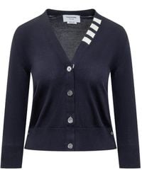 Thom Browne - 4Bar Cotton Cardigan - Lyst