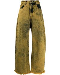 Marques'Almeida Jeans a gamba ampia - Giallo