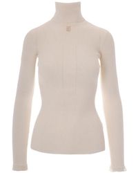 Elisabetta Franchi - Ribbed-Knit Logo-Plaque Sweater - Lyst