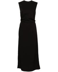 TOTEME - Robe Sans Manches Mi-Longue À Taille Nouée - Lyst