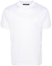 Tagliatore - Katoenen T-shirt Met Ronde Hals - Lyst