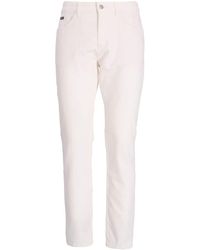 BOSS - Straight-Leg Cotton Trousers - Lyst