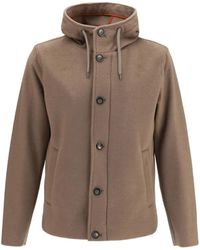 Herno - Hooded Button-Up Jacket - Lyst