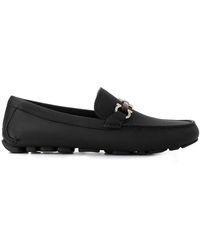 Ferragamo Mocassini Gancini con morsetto - Nero