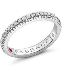 Faberge - 18kt Witgouden Colours Of Love Ring Met Diamant - Lyst