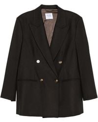 LE SULLY STUDIO - Blazer Met Dubbele Rij Knopen En Puntige Revers - Lyst