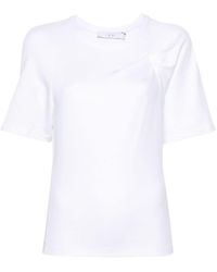 IRO - T-shirt Met Geplooid Detail - Lyst