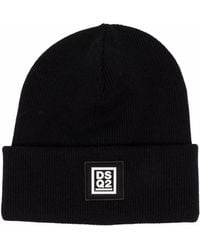 DSquared² - Logo-Patch Beanie Hat - Lyst
