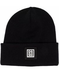 DSquared² - Logo-Patch Beanie Hat - Lyst