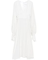 Vestiaire d'un Oiseau Libre - Venice Midi-Jurk Met V-Hals - Lyst
