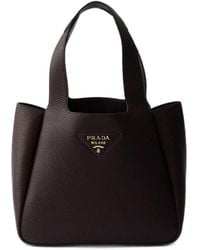 Prada - Liaison Small Leather Tote Bag - Lyst