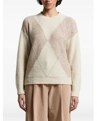 Peserico - Argyle Sequin-Embellished Sweater - Lyst